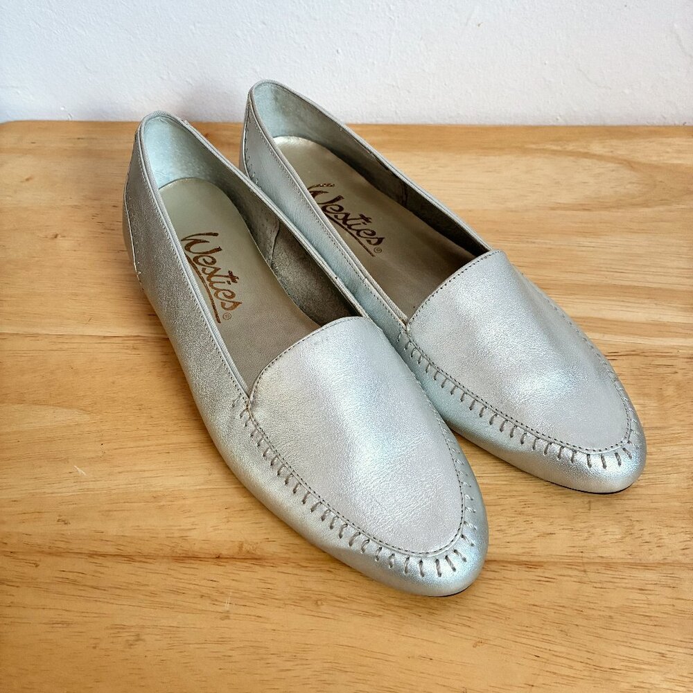 Westies Silver Leather Loafers